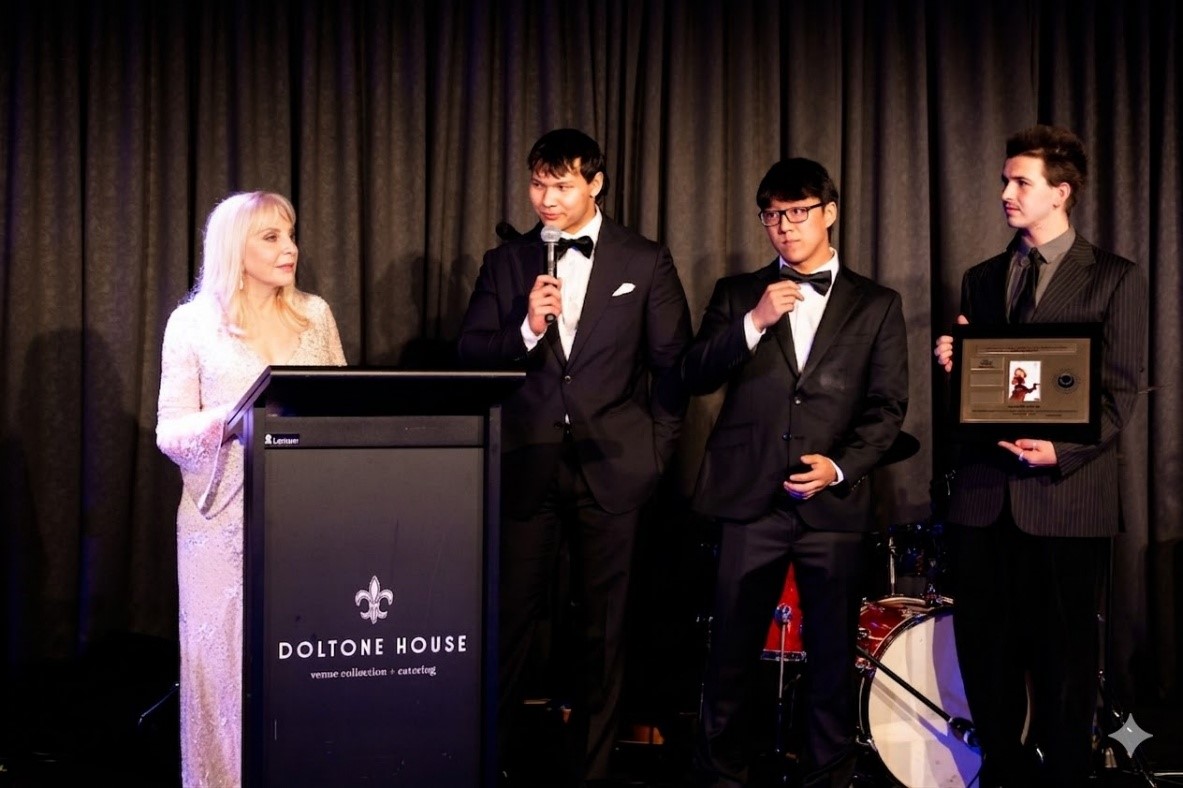 EnGeneIC scholarship recipients at an awards evening